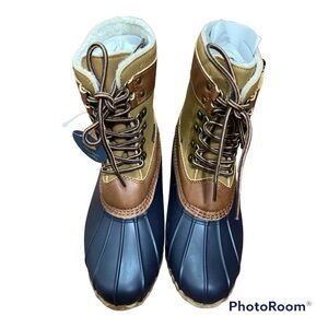 JBU by Jambu Calgary Navy & Tan Weather Ready Rain Boot Size 6.5 NIB